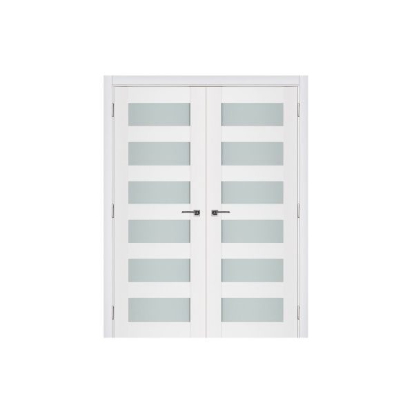 Triplex 023 Soft White Laminated Modern Interior Door - AllModernDoors
